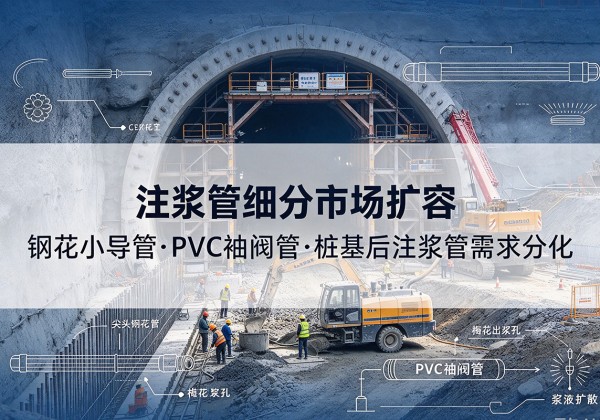芗城注浆管细分市场扩容，隧道钢花小导管、PVC 袖阀管、桩基后注浆管需求分化